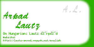 arpad lautz business card